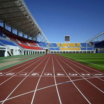 좋은 가격 내구성 운동용 달리기 트랙 매끄러운 표면 6mm 400M 길이 퇴색 저항성 사용자 정의 색상 온라인