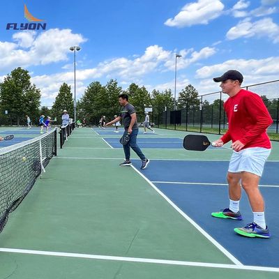 좋은 가격 Fade Resistant Pickleball Court Mat 크리스탈 모래 표면 패턴 2mm PVC 기본 층 온라인