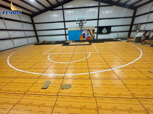 좋은 가격 스포츠 바닥 영향 폴리 프로필렌 코폴리머 PP 타일 바닥 시스템 온라인