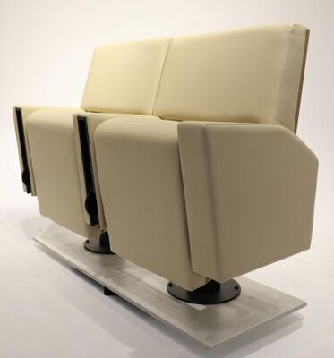 좋은 가격 FY962 중형 철 프레임 극장 의자 듀얼 스프링 틱 업 좌석과 접이 가능한 컵 홀더 온라인