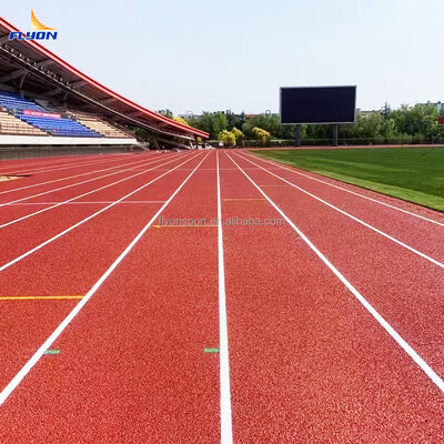 좋은 가격 학교 및 경기장을 위한 충격 흡수 및 IAAF 인증 맞춤형 컬러 풀 포어 합성 육상 트랙 온라인
