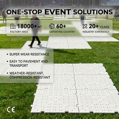 좋은 가격 200tons/sqm 적재 용량, 5년 보증 및 잔디 보호를 위한 연동 설계를 갖춘 휴대용 이벤트 바닥재 온라인