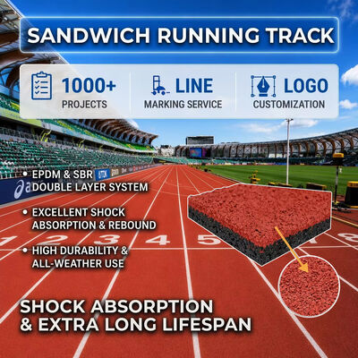 좋은 가격 IAAF 인증 날씨 저항 샌드위치 PU 달리기 트랙 온라인