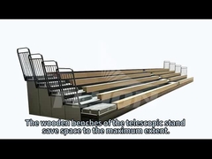 3-10열 공장 직송 고품질 텔레스코픽 관람석 나무 벤치
